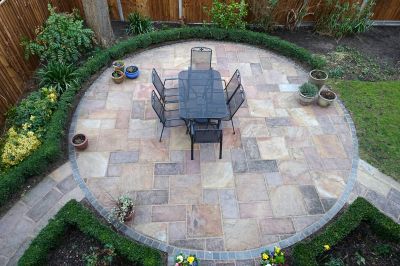 Outdoor Patio with Stone Tiles